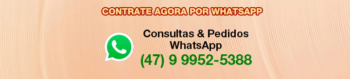 
           Contrate por WhatsApp

    Atendemos e Enviamos para Todo o Brasil

Converse agora com a PERSONALIZE por WhatsApp
        e Inicie o seu Atendimento

Clique Aqui e Acione o seu WhatsApp
Direto no nosso n�mero: 47 9 9952-5388

*o WhatsApp tem que estar instalado nesse dispositivo
para esse link funcionar

